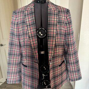 Tommy Hilfiger Plaid Women's Jacket Sz 4